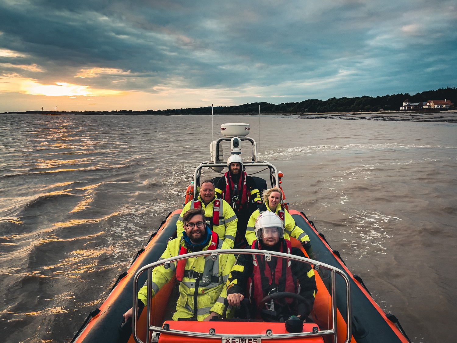 Members of the Hamers team aboard the Humber Rescue boat